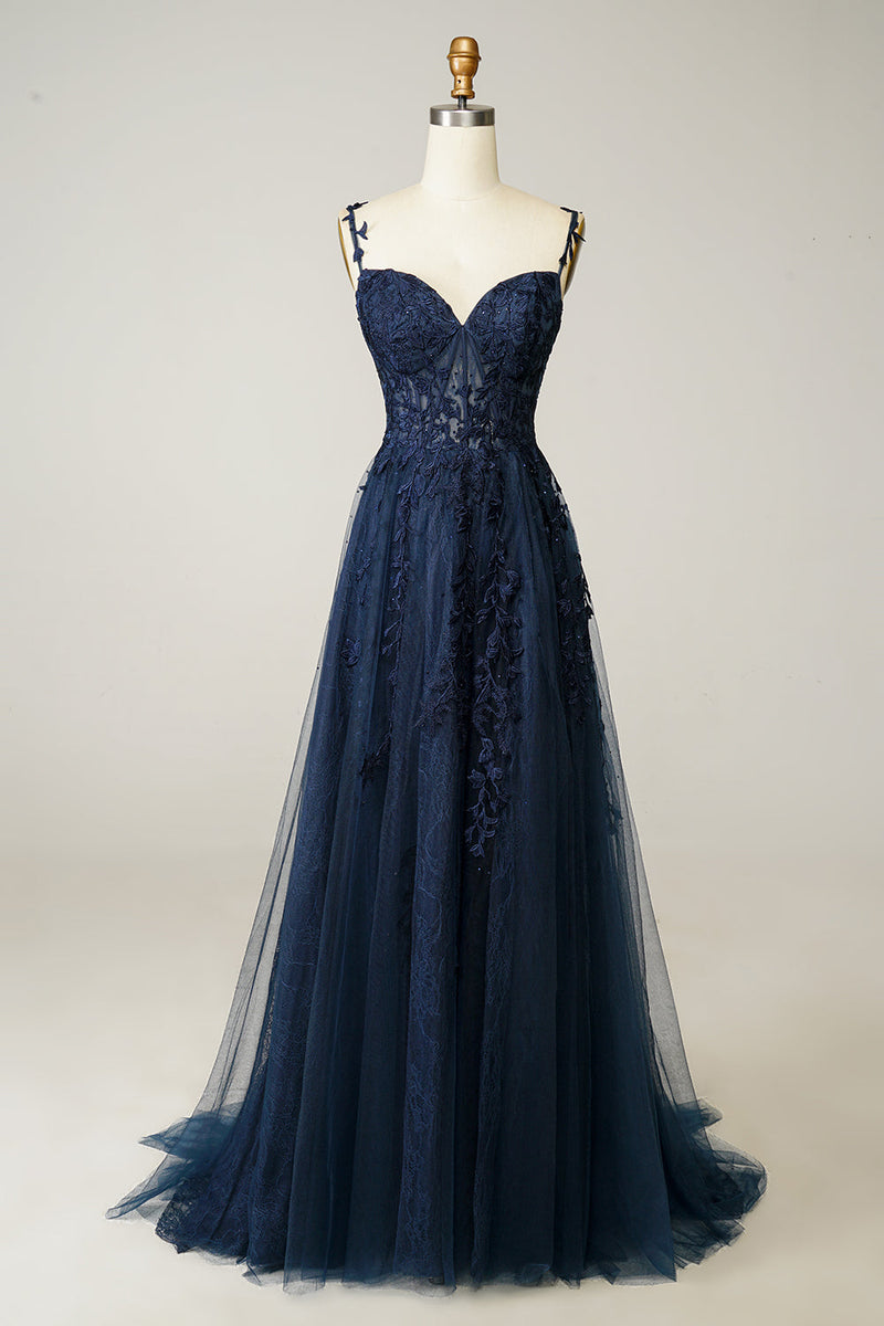 Load image into Gallery viewer, Charcoal Off the Shoulder Prom Dress with Appliques