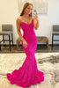 Load image into Gallery viewer, Strapless Sequins Royal Blue Mermaid Prom Dress
