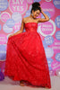 Load image into Gallery viewer, A Line Strapless Sequins Long Prom Dress