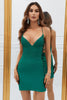 Load image into Gallery viewer, Sparkly Dark Green Sequins Tight Short Homecoming Dress