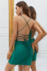 Load image into Gallery viewer, Sparkly Dark Green Sequins Tight Short Homecoming Dress