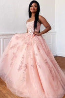 Load image into Gallery viewer, Princess Champagne Spaghetti Straps Prom Dress