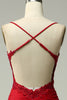 Load image into Gallery viewer, Mermaid Halter Dark Red Long Prom Dress with Beading