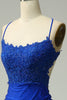 Load image into Gallery viewer, Mermaid Halter Royal Blue Long Prom Dress with Beading