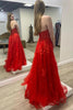 Load image into Gallery viewer, A Line Sweetheart Red Long Prom Dress with Appliques