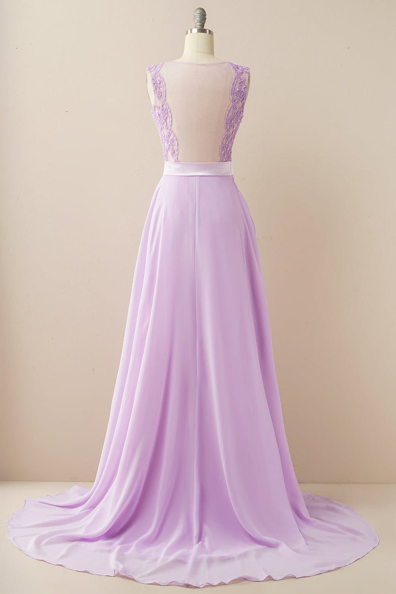Load image into Gallery viewer, Applique Long Prom Dress