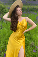 Load image into Gallery viewer, Mermaid Solid Long Formal Dress with Slit