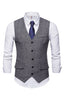 Load image into Gallery viewer, Single Breasted V-Neck Black Men&#39;s Suit Vests