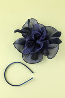 Load image into Gallery viewer, 1920s Blue Organza Beaded Headband