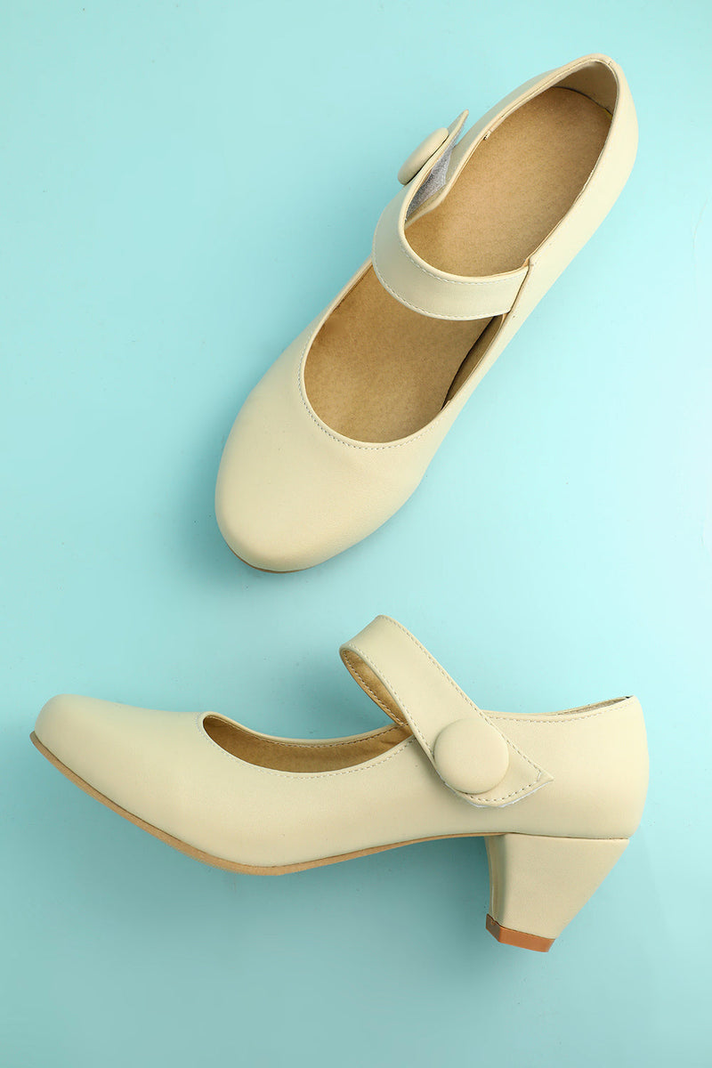 Load image into Gallery viewer, Creamy Ankle Straps Heels