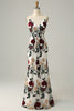 Load image into Gallery viewer, Mermaid Ivory Flower Printed Long Prom Dress