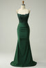 Load image into Gallery viewer, Mermaid Halter Dark Red Long Prom Dress with Beading