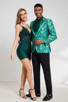 Load image into Gallery viewer, Green Peak Lapel 3 Piece Men&#39;s Wedding Suits