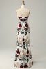 Load image into Gallery viewer, Mermaid Ivory Flower Printed Long Prom Dress