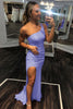 Load image into Gallery viewer, Red One Shoulder Sequins Mermaid Prom Dress with Slit