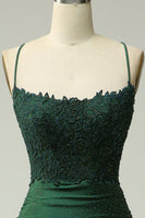 Load image into Gallery viewer, Mermaid Halter Dark Green Long Prom Dress with Beading