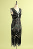 Load image into Gallery viewer, Royal Blue Glitter Fringe Gatsby 1920s Flapper Dress