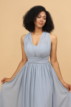 grey blue bridesmaid dresses uk Dusty Blue Bridesmaid Dresses BABARONI UK