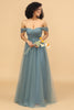 Load image into Gallery viewer, Off the Shoulder Tulle Bridesmaid Dress with Ruffles