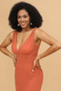 Load image into Gallery viewer, Sunset Mermaid V-neck Bridesmaid Dress With Ruffles
