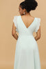 Load image into Gallery viewer, Mint Chiffon V-Neck Bridesmaid Dress