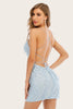 Load image into Gallery viewer, Orange Short Tight Party Dress with Lace Beading