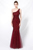 Load image into Gallery viewer, Mermaid One Shoulder Prom Dress with Appliques