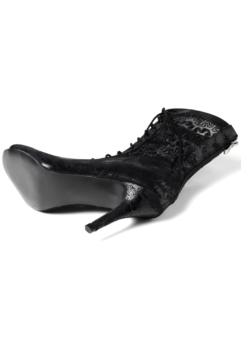 Load image into Gallery viewer, Black Open Toed Stiletto Heel Shoes