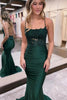 Load image into Gallery viewer, Sparkly Dark Green Beaded Long Prom Dress with Appliques