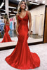 Load image into Gallery viewer, Sparkly Navy Beaded Open Back Mermaid Long Prom Dress