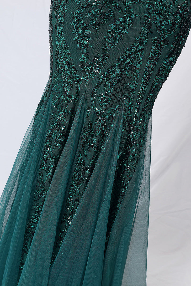 Load image into Gallery viewer, Mermaid One Shoulder Prom Dress with Appliques