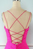 Load image into Gallery viewer, Rose Pink Lace Up Tight Party Dress