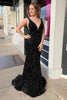 Load image into Gallery viewer, Blue Sequins Mermaid Prom Dress