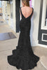 Load image into Gallery viewer, Blue Sequins Mermaid Prom Dress