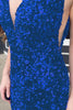 Load image into Gallery viewer, Blue Sequins Mermaid Prom Dress
