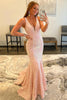 Load image into Gallery viewer, Blue Sequins Mermaid Prom Dress