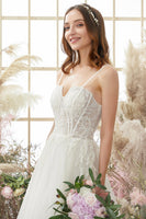 Load image into Gallery viewer, Ivory Spaghetti Straps Wedding Dress