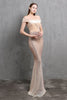 Load image into Gallery viewer, Gold Mermaid Sequin Long Prom Dress