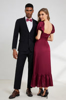 Load image into Gallery viewer, Black Notched Lapel Men Homecoming Suits