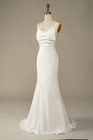 Load image into Gallery viewer, White Mermaid Long Wedding Dress