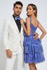 Load image into Gallery viewer, Shawl Lapel One Button White Jacquard 2 Piece Men&#39;s Homecoming Suits