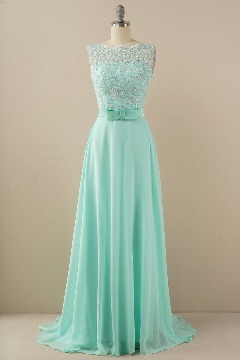 Load image into Gallery viewer, Applique Long Prom Dress