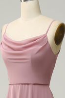 Load image into Gallery viewer, Spaghetti Straps A Line Sleeveless Long Bridesmaid Dress