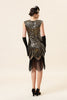 Load image into Gallery viewer, Black Gatsby Glitter Fringe 1920s Dress