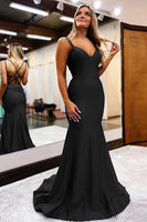 Load image into Gallery viewer, Royal Blue Spaghetti Straps Simple Mermaid Prom Dress
