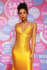 Load image into Gallery viewer, Mermaid Spaghetti Straps Yellow Long Prom Dress with Beading
