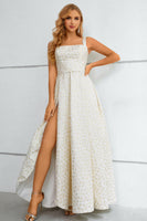 Load image into Gallery viewer, A-Line Ivory Lace-Up Back Long Prom Dress
