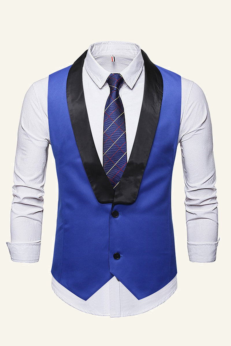 Load image into Gallery viewer, Black Single Breasted Shawl Lapel Men&#39;s Vest