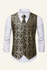 Load image into Gallery viewer, Single Breasted Lapel Gold Men&#39;s Vest