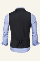 Load image into Gallery viewer, Grey Peak Lapel Double Breasted Men&#39;s Suit Vest
